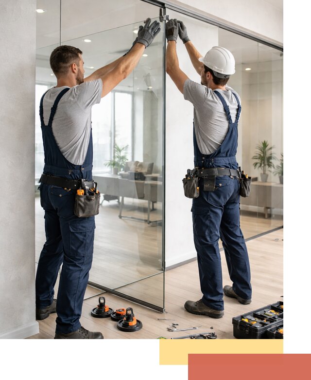 Безрамные стеклянные перегородки под ключ в Истре