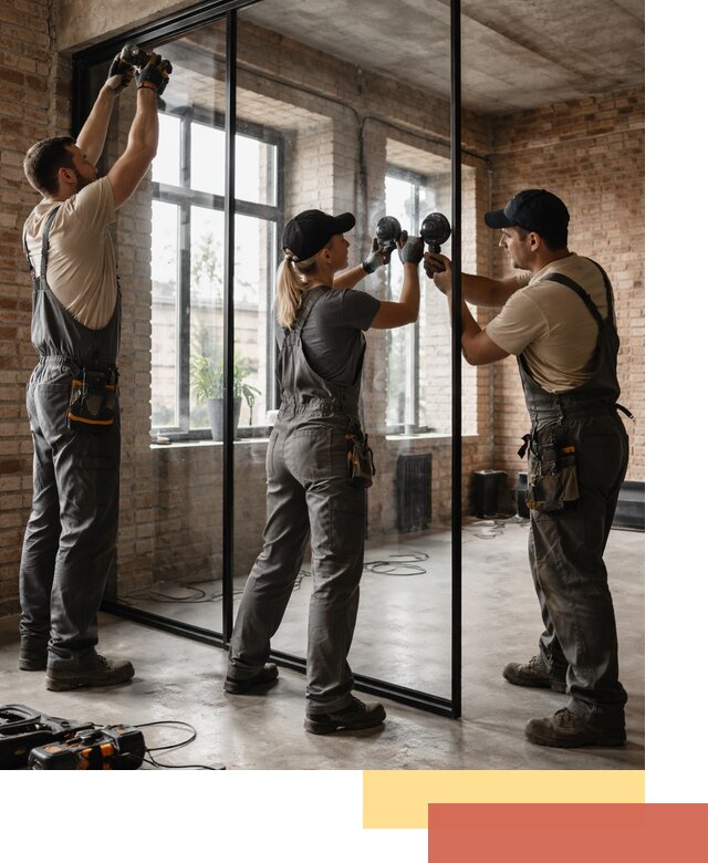 Стеклянные перегородки лофт — изготовление и монтаж в Истре