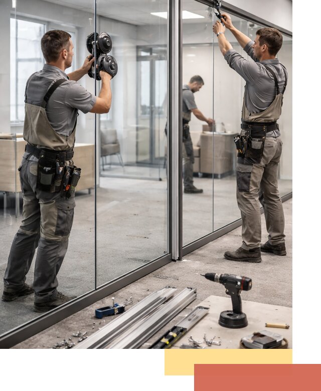 Стеклянные офисные перегородки под ключ в Истре