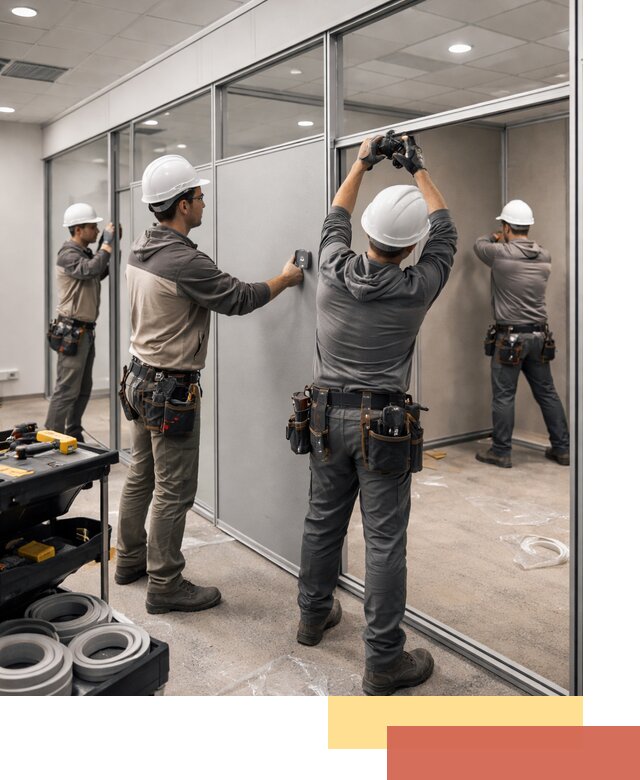 Мобильные офисные перегородки под ключ в Истре