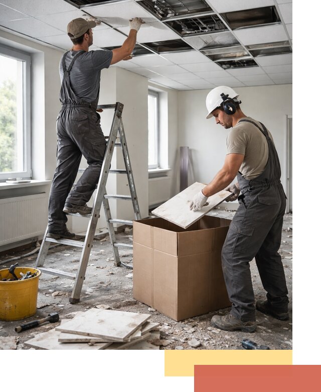 Демонтаж потолочной плитки в Истре быстро и аккуратно