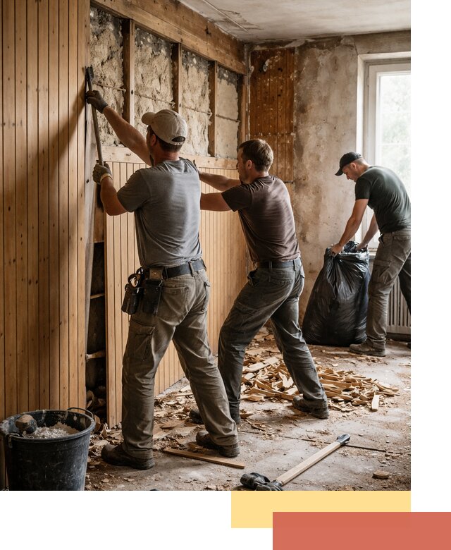 Демонтаж вагонки и вывоз материалов в Истре