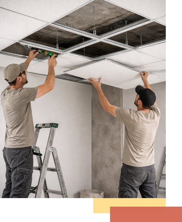 Монтаж потолка Армстронг под ключ в Истре