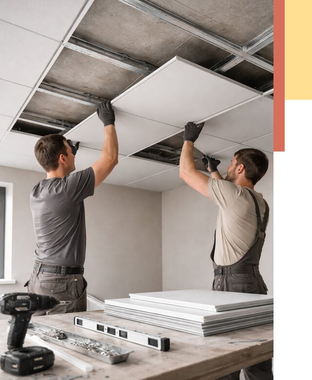 Монтаж кассетного потолка в Истре от 4572 руб/м2 — установка и сборка | ОТДЕЛОЧНИК-Ста