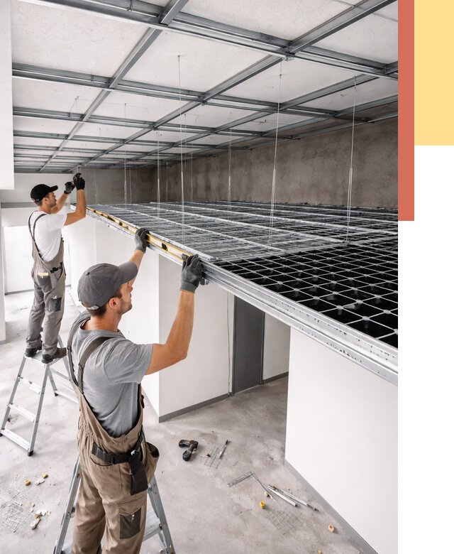 Монтаж потолка грильято в Истре от 457 руб./м² — быстрая сборка под ключ | ОТДЕЛОЧНИК-Ста