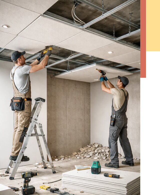 Монтаж акустического потолка в Истре от 6604 руб/м2 — быстро и недорого | ОТДЕЛОЧНИК-Ста