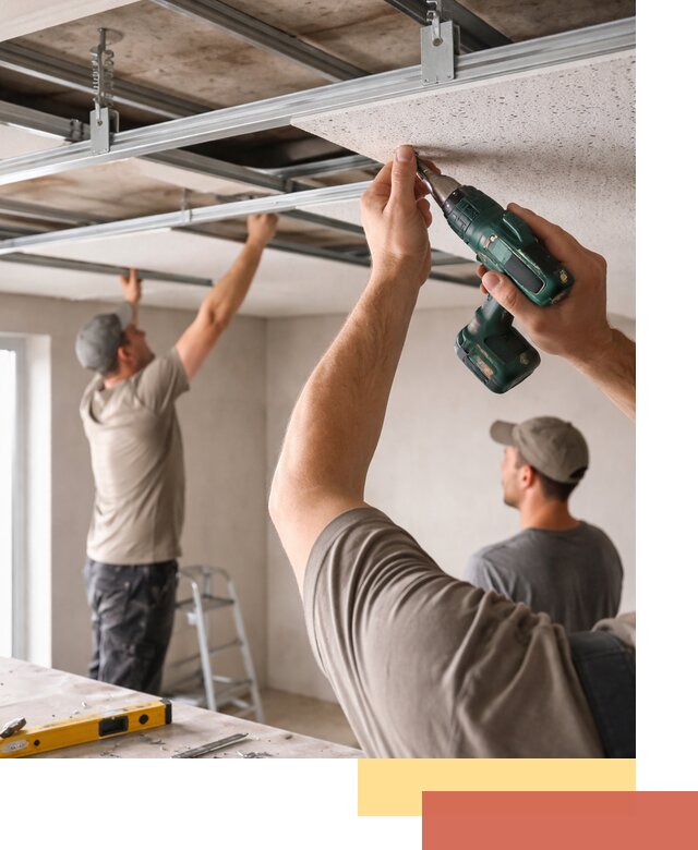 Монтаж акустического потолка в Истре под ключ