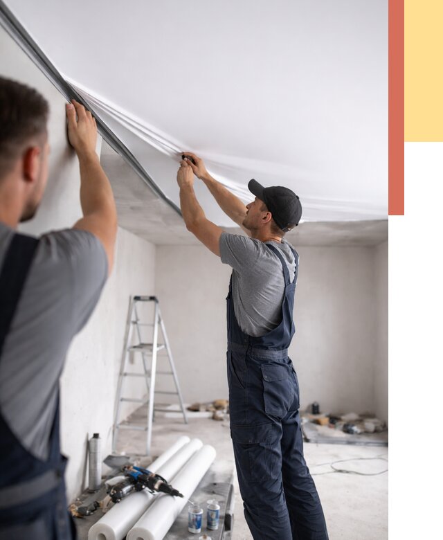 Монтаж матового натяжного потолка в Истре от 4572 руб./м² — быстро и недорого | ОТДЕЛОЧНИК-Ста