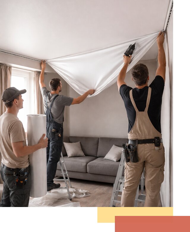 Монтаж сатинового натяжного потолка в Истре качественно и быстро