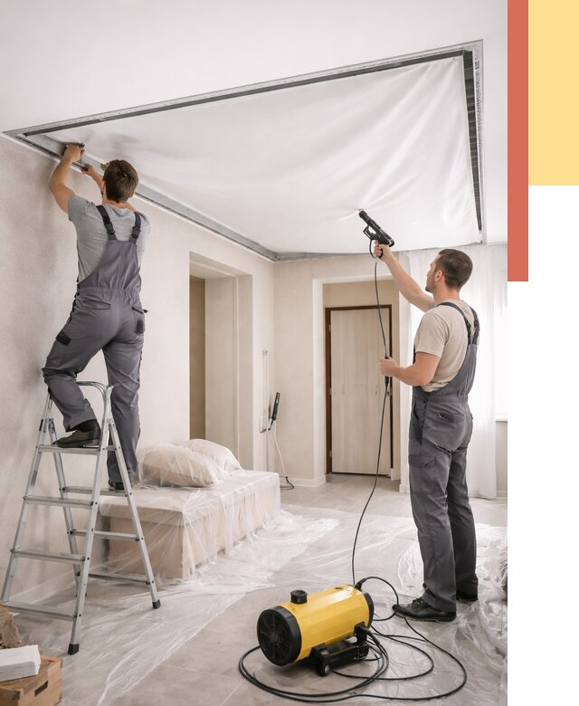 Монтаж натяжного потолка в прихожей в Истре от 2692 руб. под ключ | ОТДЕЛОЧНИК-Ста