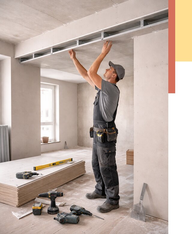 Потолок из гипсокартона с нишей в Истре от 1270 руб. под ключ | ОТДЕЛОЧНИК-Ста