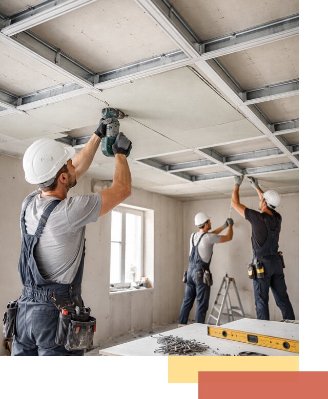 Кессонный потолок из гипсокартона под ключ в Истре