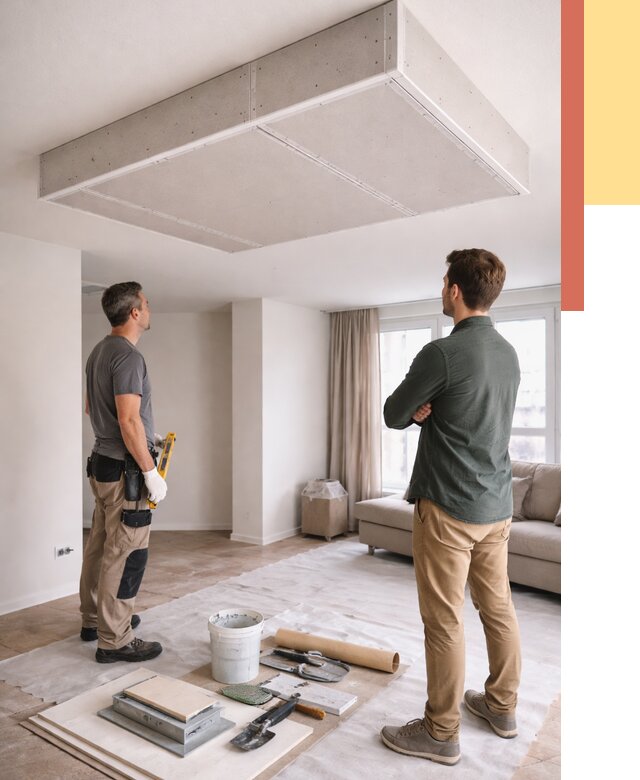 Короб на потолке из гипсокартона в Истре от 2235 руб. — монтаж и услуги под ключ | ОТДЕЛОЧНИК-Ста