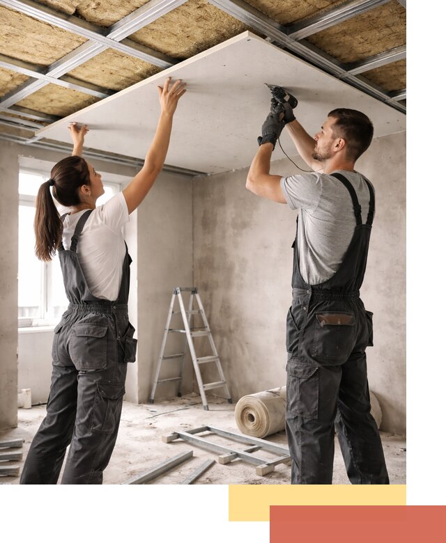 Звукоизоляция потолка из ГКЛ в Истре профессионально и надежно