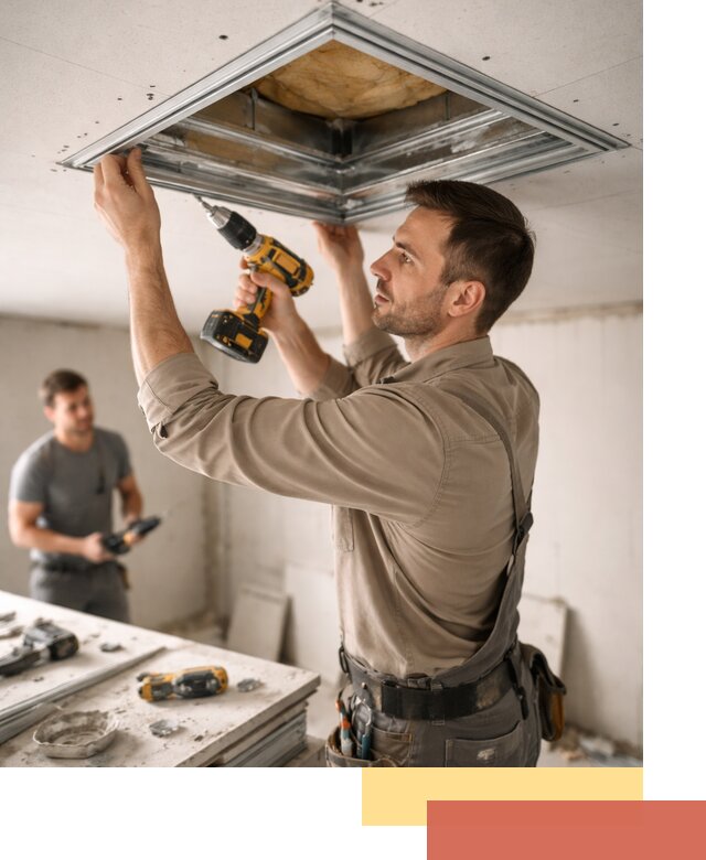 Монтаж люка в потолок из ГКЛ в Истре