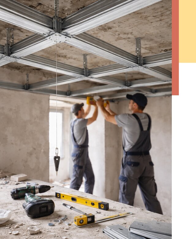 Монтаж каркаса потолка из профиля в Истре от 4572 руб. — услуги ОТДЕЛОЧНИК-Ста