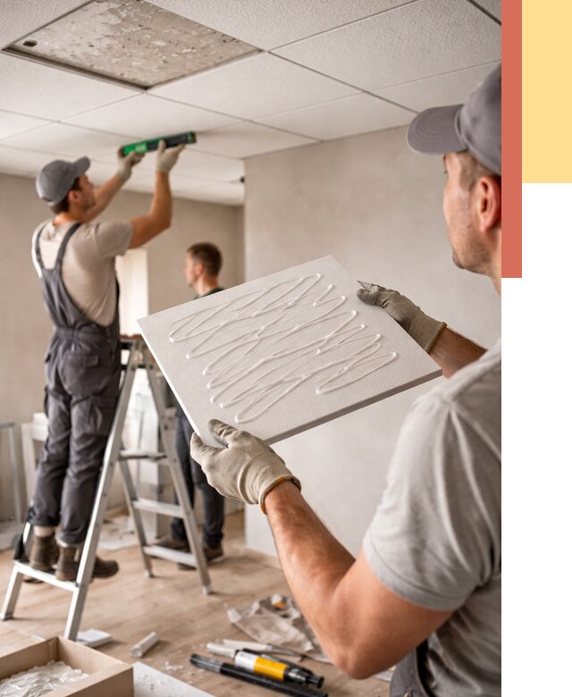 Монтаж потолочной плитки в Истре от 4572 руб. — быстро и недорого | ОТДЕЛОЧНИК-Ста