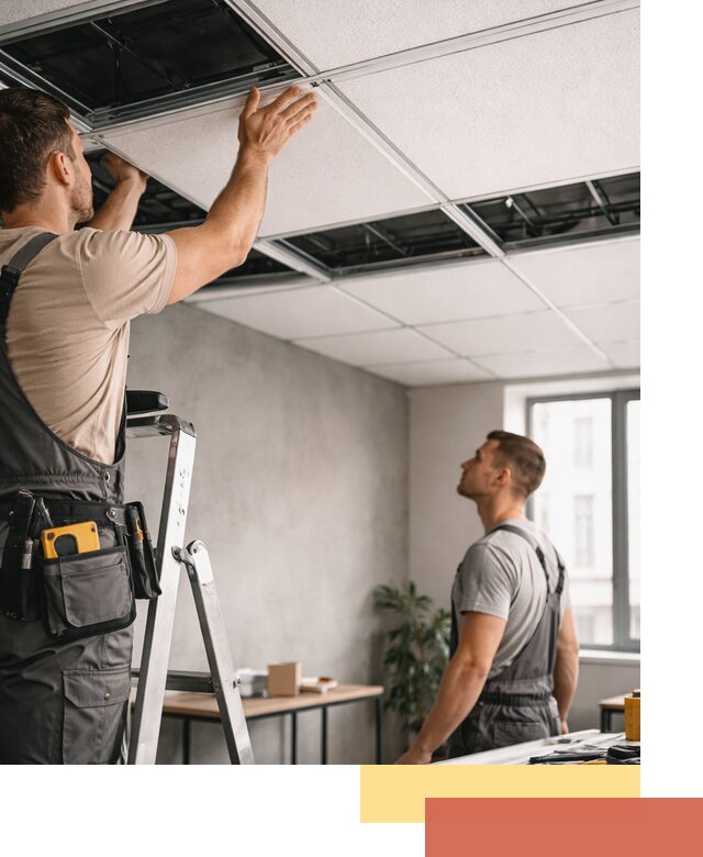 Монтаж потолочной плитки в Истре качественно и в срок