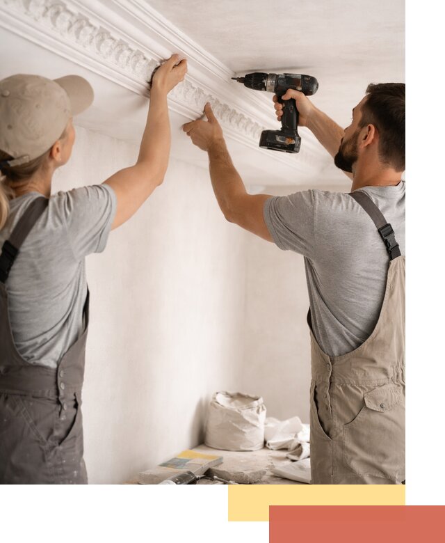 Профессиональный монтаж лепнины на потолок в Истре